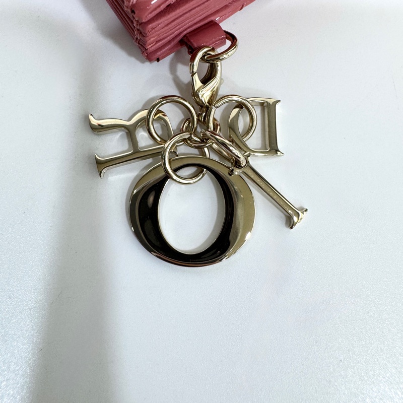 Dior蓍草粉漆皮五卡風琴式卡包 s0074o-10