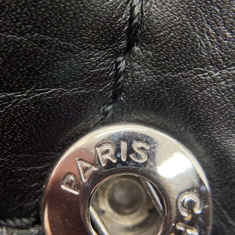 CHANEL香奈兒 2.55 黑色復刻版 227 大號翻蓋包 小牛皮 斜挎鏈條包-8