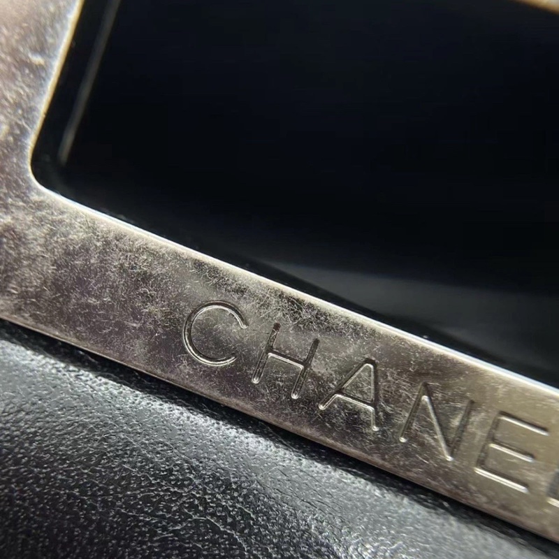 CHANEL香奈兒 2.55 黑色復刻版 227 大號翻蓋包 小牛皮 斜挎鏈條包-9