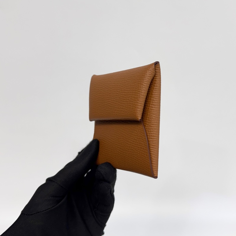 Hermers 37 gold金棕銀釦EPSOM皮basta零錢包-2