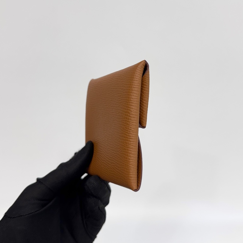 Hermers 37 gold金棕銀釦EPSOM皮basta零錢包-3