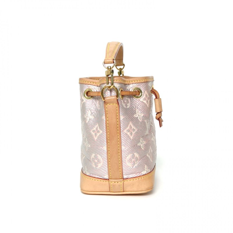 LOUIS VUITTON 拼色牛皮帆布晶片NOÉ水桶包Nano13可拆卸肩帶/肩背包-3