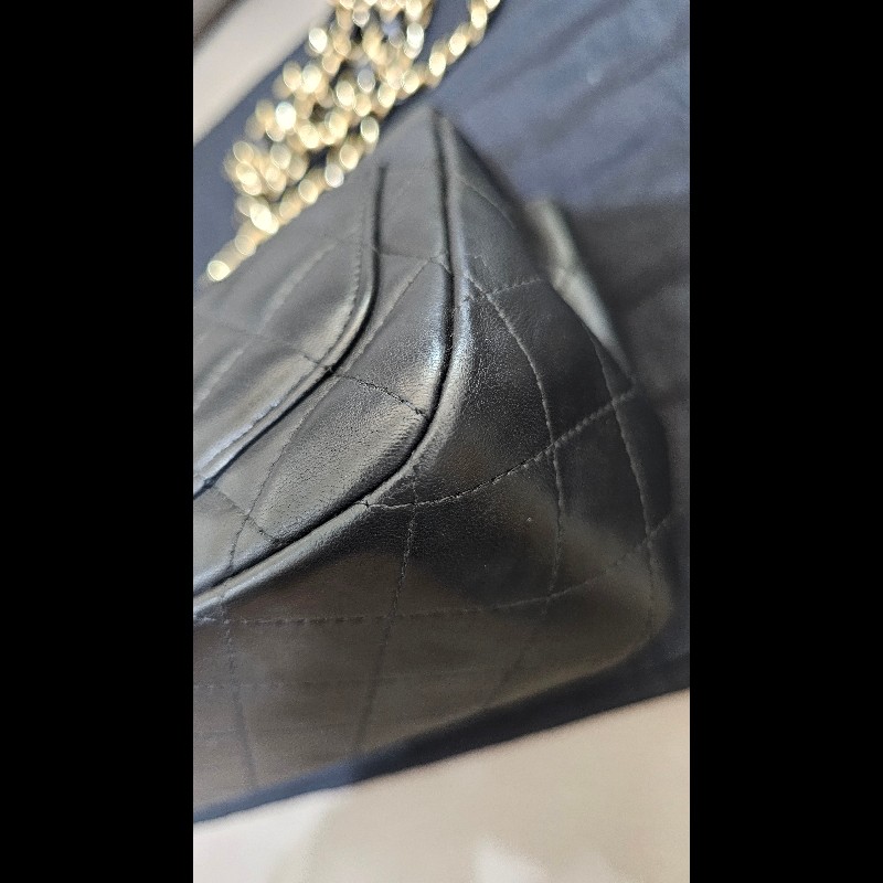 CHANEL 方胖子 mini coco 17  (黑金羊皮，保卡29開)-10