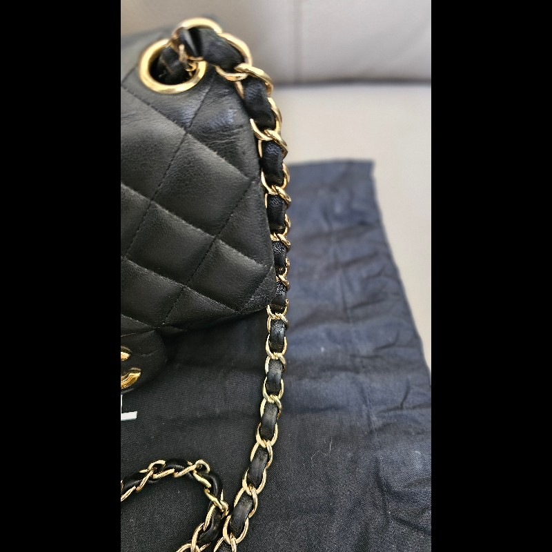 CHANEL 方胖子 mini coco 17  (黑金羊皮，保卡29開)-25