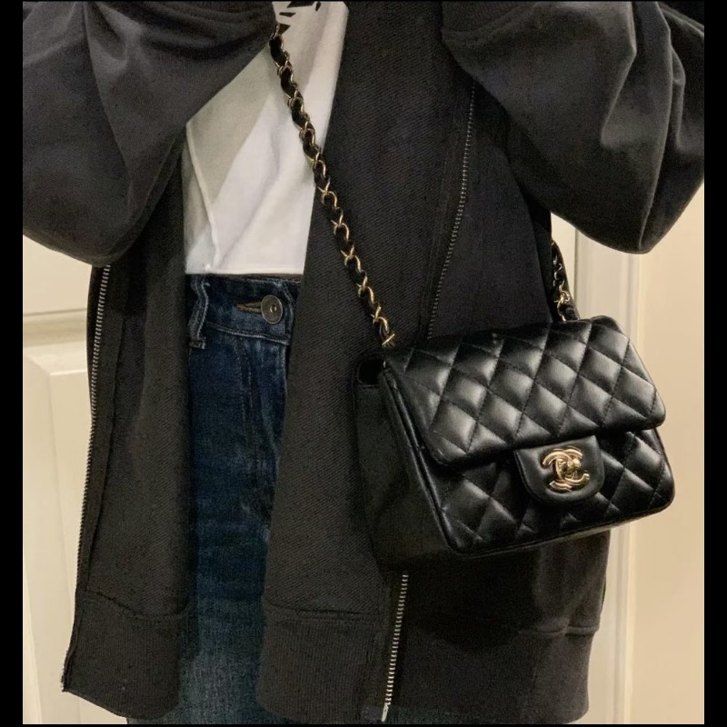 CHANEL 方胖子 mini coco 17  (黑金，保卡29開)-5