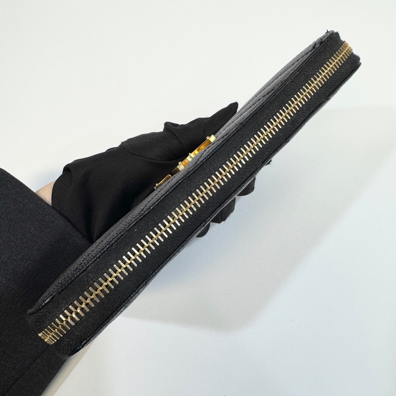 🕯️聖羅蘭長夾YSL黑金魚子醬牛皮ㄇ拉長夾358094-14