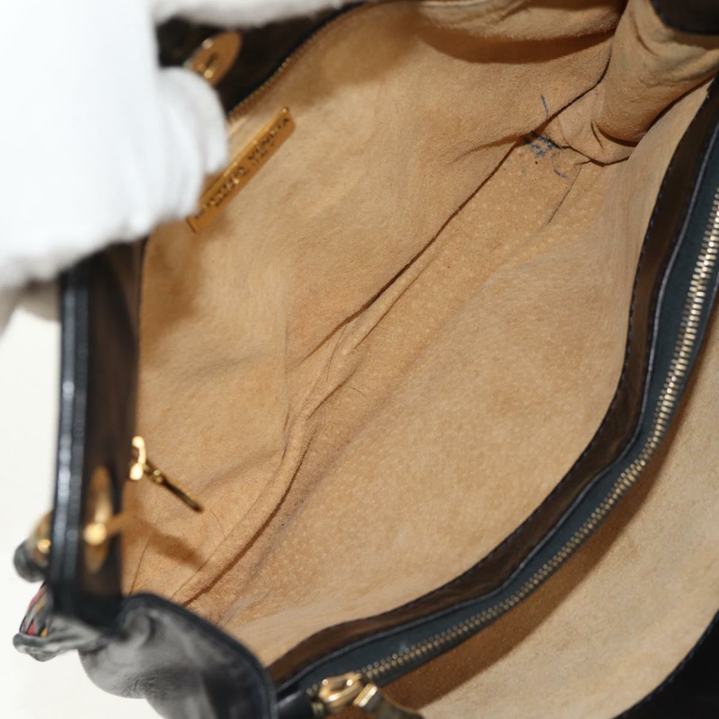 【日本直送】BOTTEGA VENETA INTRECCIATO 皮革肩背包 黑色 金色 正品 156326V-10