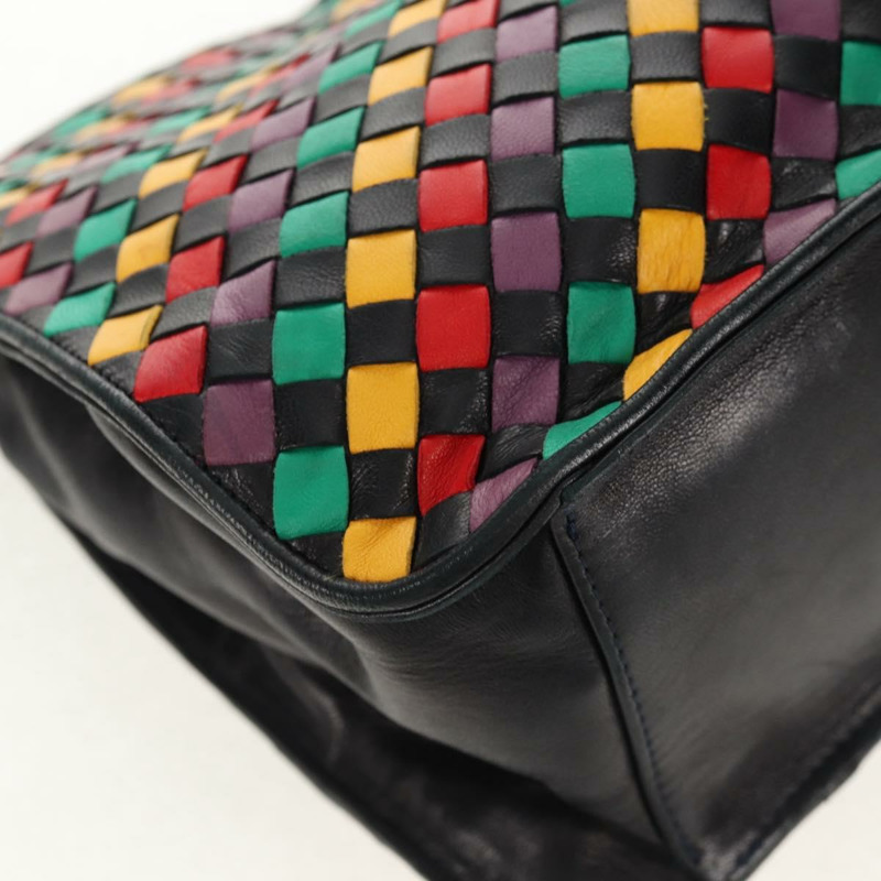 【日本直送】BOTTEGA VENETA INTRECCIATO 皮革肩背包 黑色 金色 正品 156326V-14