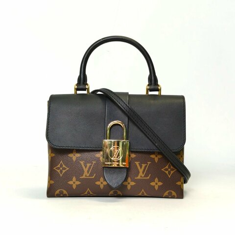 LOUIS VUITTON LockyBB鎖頭包黑色PVC金扣晶片肩背包