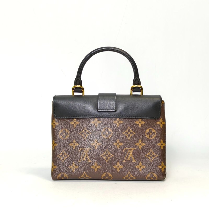 LOUIS VUITTON LockyBB鎖頭包黑色PVC金扣晶片肩背包-2