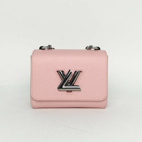 LOUIS VUITTON TWISTMini15粉色EPI水波紋牛皮2020寬肩帶肩背包