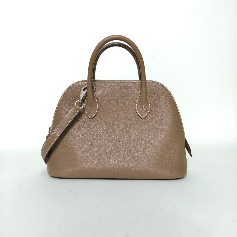 HERMES Bolide保齡球包2518大象灰EC皮K2025銀扣2020肩背包-0