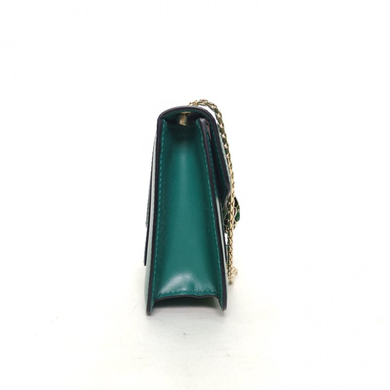 BVLGARI SerpentiForever蛇頭包woc22綠色牛皮肩背包-1