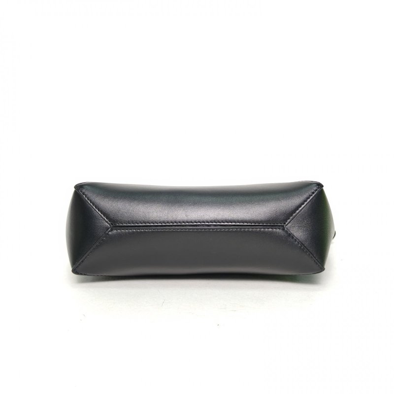 LOEWE 黑色牛皮puzzlefoldpouch變形包斜挎包肩背包-4