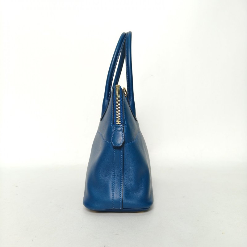 HERMES Bolide保齡球包27O8皇室藍Swift皮D刻金扣肩背包-1