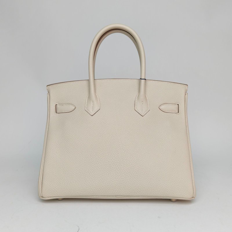HERMES Birkin3010奶昔白Togo皮W刻金扣肩背包-2