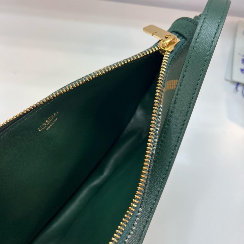Burberry green check bag-3