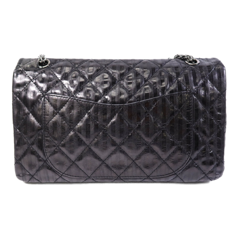 CHANEL 牛皮皮革2.55 Large銀扣鏈帶肩背袋-2