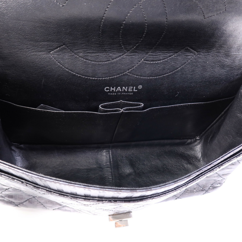 CHANEL 牛皮皮革2.55 Large銀扣鏈帶肩背袋-4