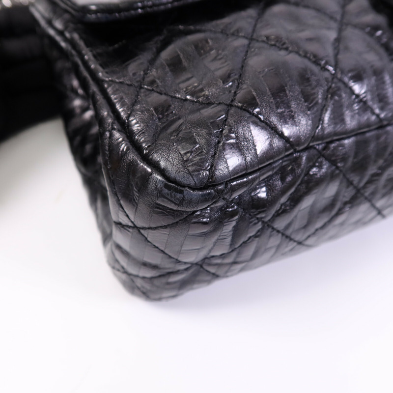 CHANEL 牛皮皮革2.55 Large銀扣鏈帶肩背袋-10