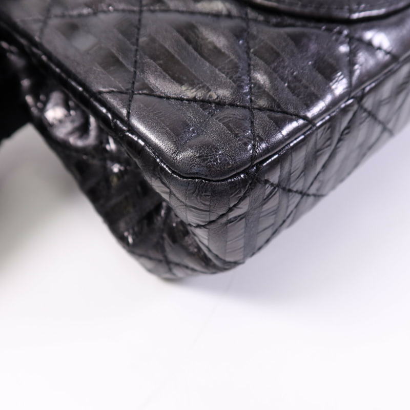 CHANEL 牛皮皮革2.55 Large銀扣鏈帶肩背袋-12