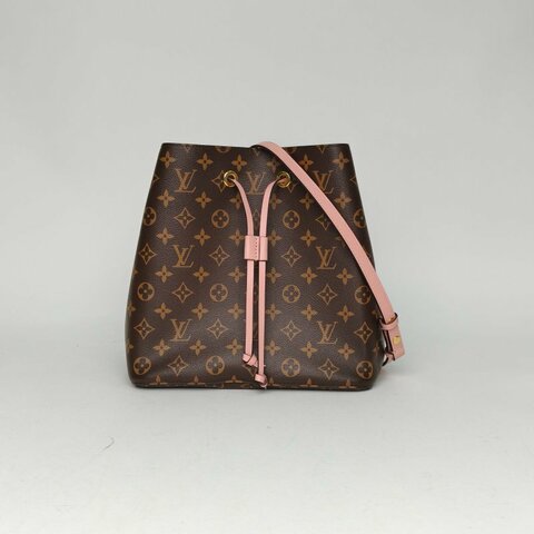 LOUIS VUITTON NÉONOÉ水桶包中號26粉色內裏老花PVC金扣2018肩背包