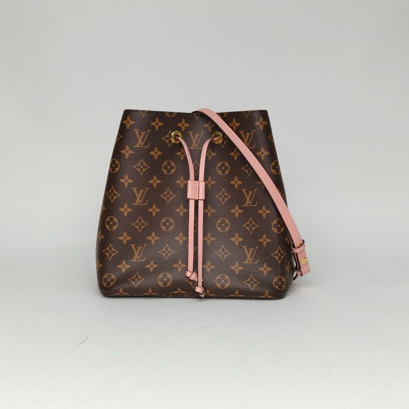 LOUIS VUITTON NÉONOÉ水桶包中號26粉色內裏老花PVC金扣2018肩背包-0