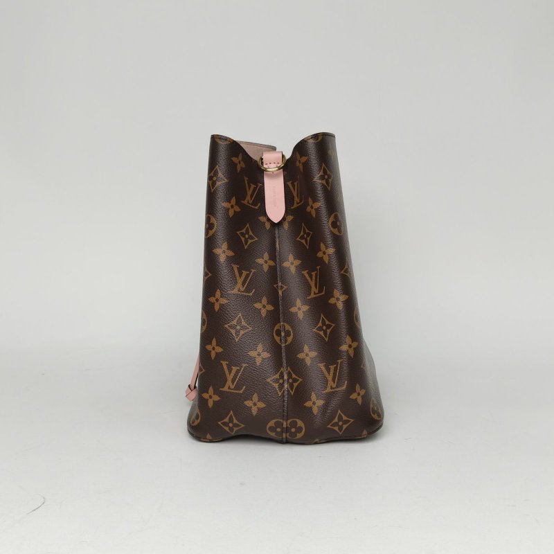 LOUIS VUITTON NÉONOÉ水桶包中號26粉色內裏老花PVC金扣2018肩背包-1