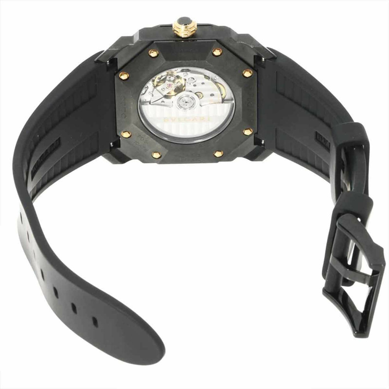 寶格麗 Octo Ultra Nero BGO41S 男士腕錶，附日期顯示，黑色，自動機械-4