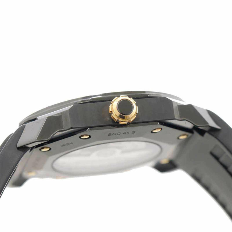 寶格麗 Octo Ultra Nero BGO41S 男士腕錶，附日期顯示，黑色，自動機械-5