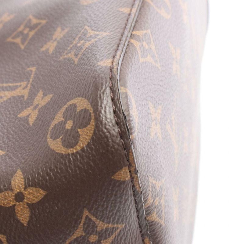 路易威登 NeoNoe Monogram Coquelicot 單肩包，塗層帆布和皮革，Monogram 圖案，女士，棕紅色，M44021-4