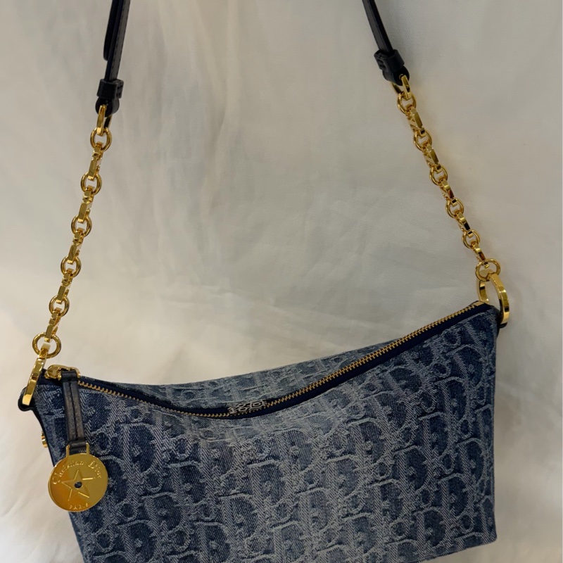 Dior 丹寧牛仔漸層上肩包-0