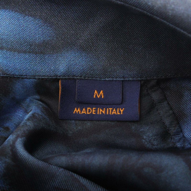 路易威登鹽紋Damier襯衫 RM212M DR1 HLS17W 絲綢藍多色 #M 男款-3