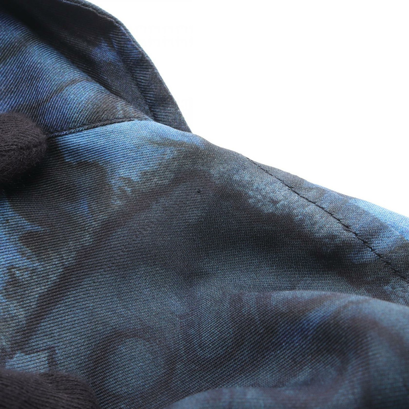 路易威登鹽紋Damier襯衫 RM212M DR1 HLS17W 絲綢藍多色 #M 男款-5