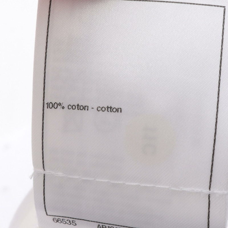 香奈兒 COCO 標誌紐扣打孔襯衫 #34 P74911V37796 純棉 白色 二手 女款-4