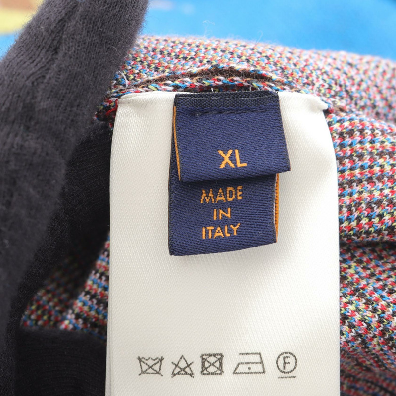 路易威登（LOUIS VUITTON）連帽衫，純棉材質，藍棕色多色，XL碼，二手男款。-3