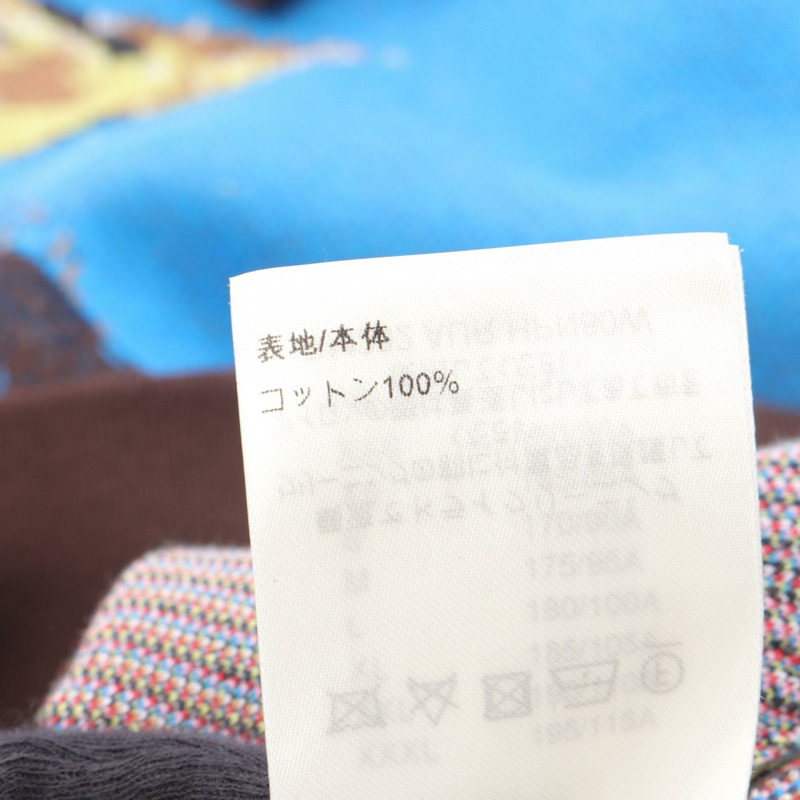 路易威登（LOUIS VUITTON）連帽衫，純棉材質，藍棕色多色，XL碼，二手男款。-4