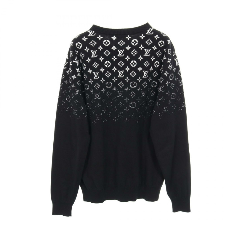 路易威登漸層Monogram針織衫 RM241Q USO HQN42W 棉 黑白 M 男款-1