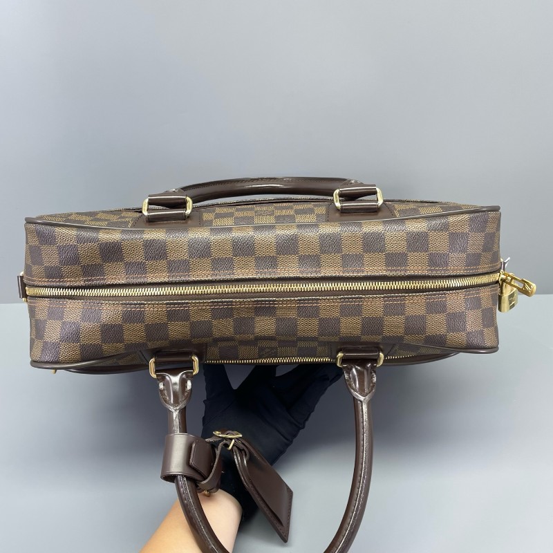 LV路易威登 雙層手提公文包棕棋盤格-5