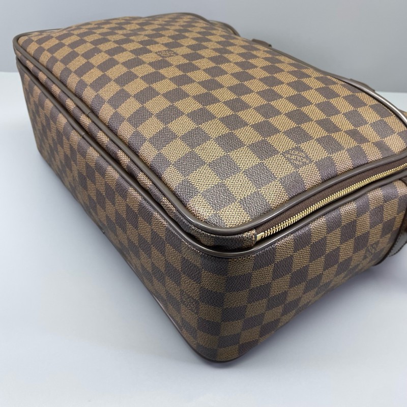 LV路易威登 雙層手提公文包棕棋盤格-12