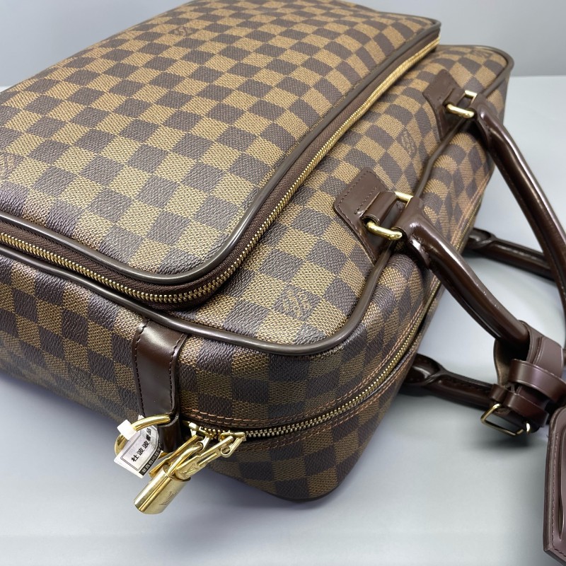 LV路易威登 雙層手提公文包棕棋盤格-13
