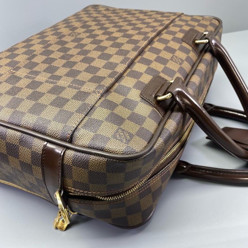 LV路易威登 雙層手提公文包棕棋盤格-19