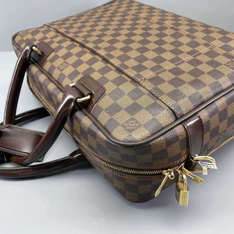 LV路易威登 雙層手提公文包棕棋盤格-20