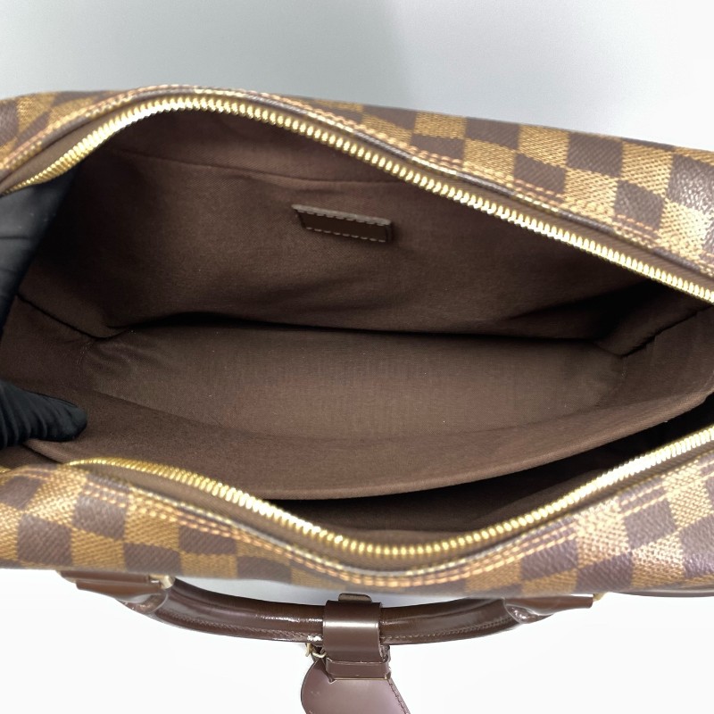 LV路易威登 雙層手提公文包棕棋盤格-23