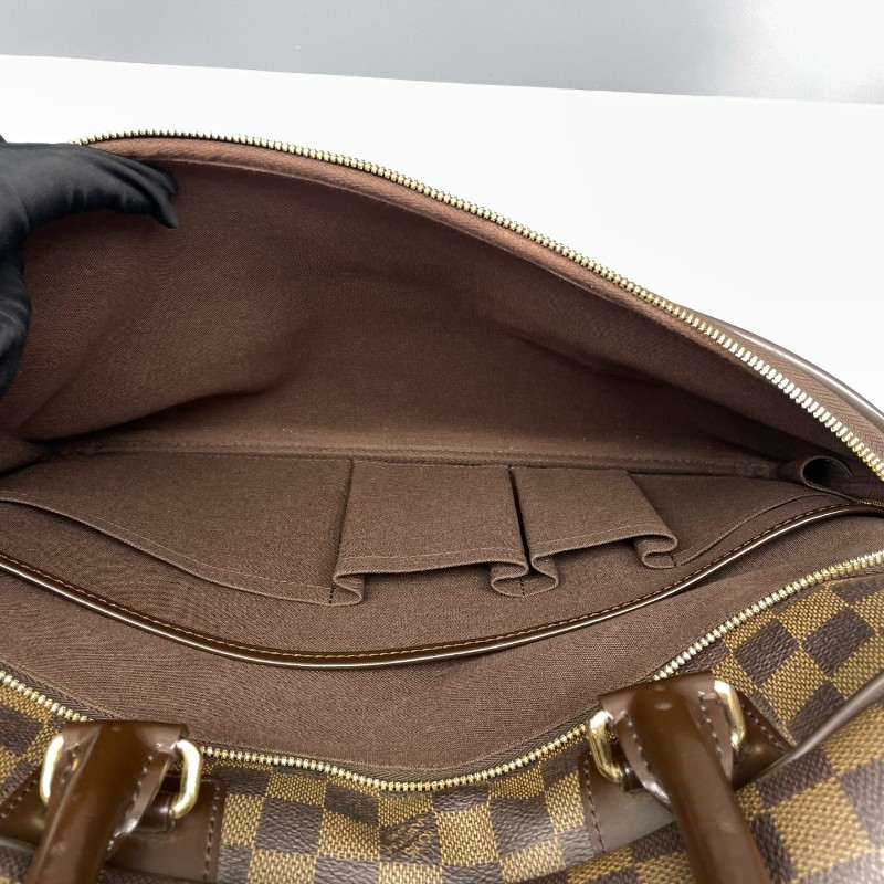 LV路易威登 雙層手提公文包棕棋盤格-24