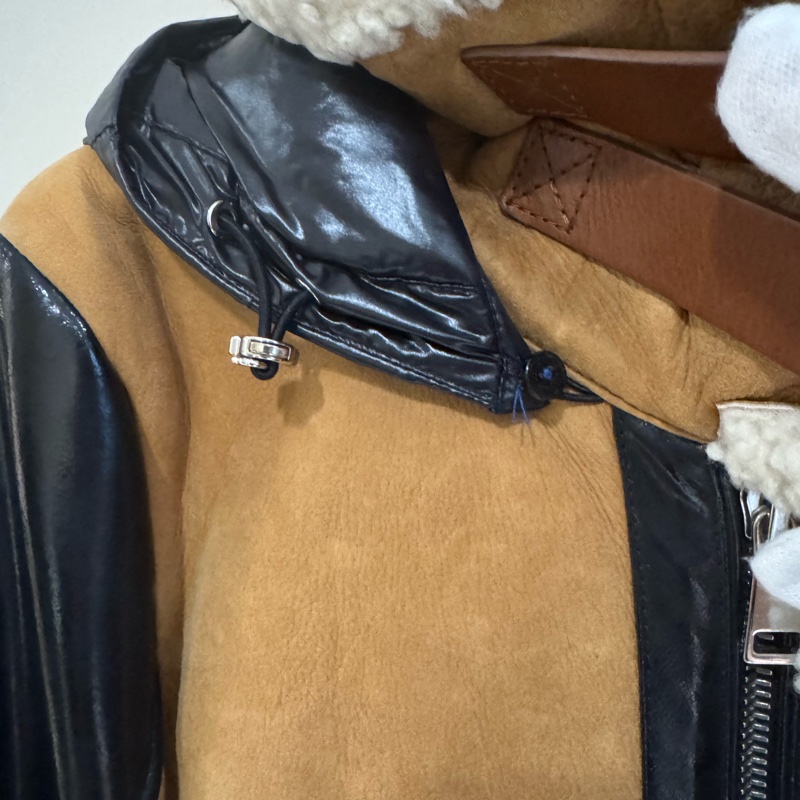 Moncler 麂皮羔羊外套/機車外套/女生1號/97新美品-11