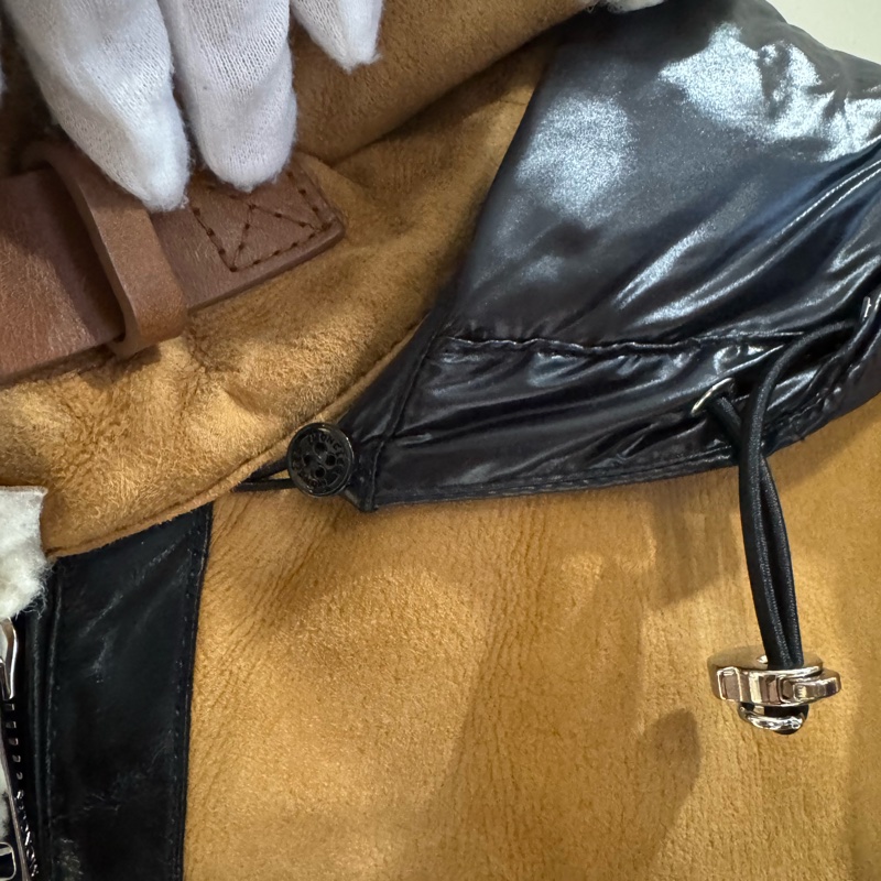 Moncler 麂皮羔羊外套/機車外套/女生1號/97新美品-12
