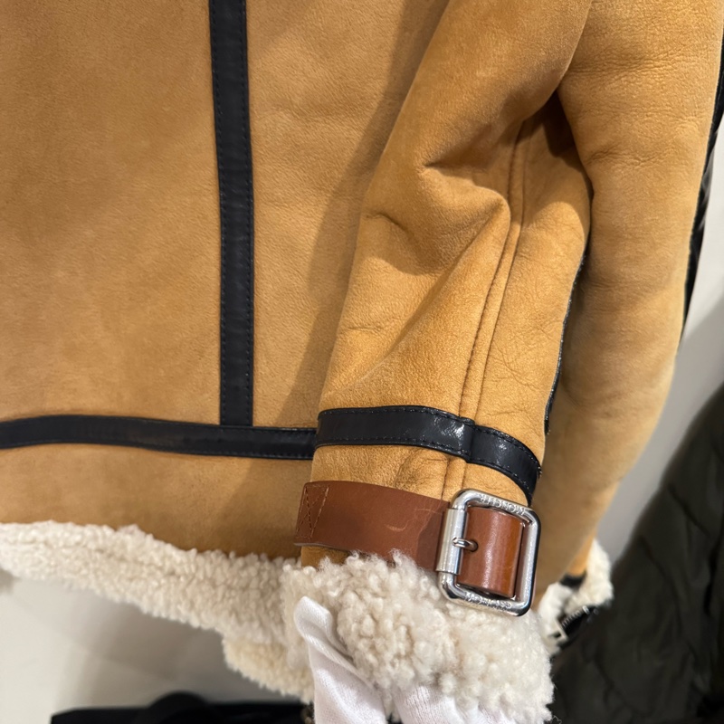 Moncler 麂皮羔羊外套/機車外套/女生1號/97新美品-19