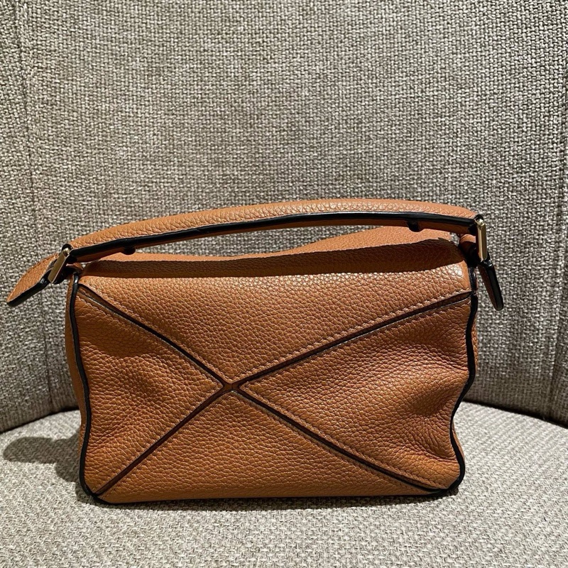 LOEWE/羅意威 puzzle幾何包mini焦糖色-2