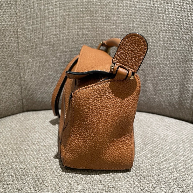 LOEWE/羅意威 puzzle幾何包mini焦糖色-4